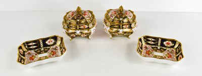 Lot 137 - Four pieces of Royal Crown Derby, pattern 2451,...