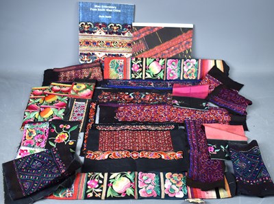 Lot 262 - A collection of embroidered Miao minority...