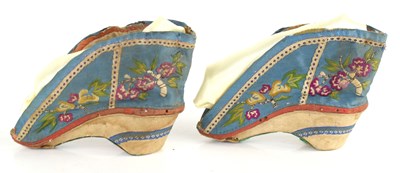 Lot 271 - A pair of Chinese bound feet shoes or 'lotus...