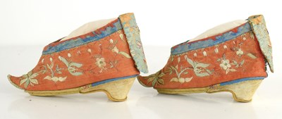 Lot 264 - A pair of Chinese bound feet shoes or 'lotus...