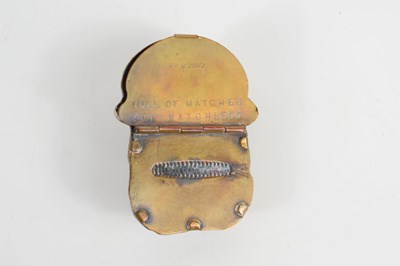 Lot 393 - A late Victorian brass novelty vesta case...