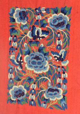 Lot 263 - A Chinese embroidered skirt panel circa 1910, '...