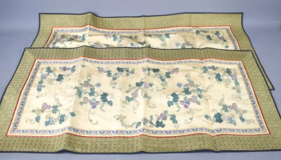 Lot 292 - A pair of late 19th century silk painted...