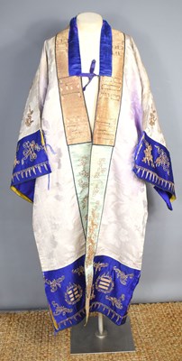 Lot 295 - A late Qing dynasty Chinese Daoist silk robe...