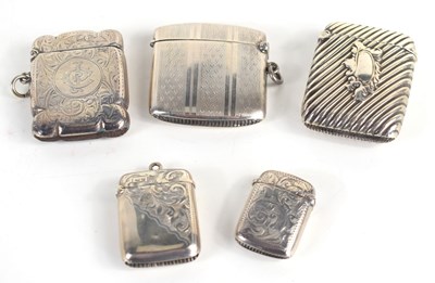 Lot 389 - A group of five Edwardian and later silver...