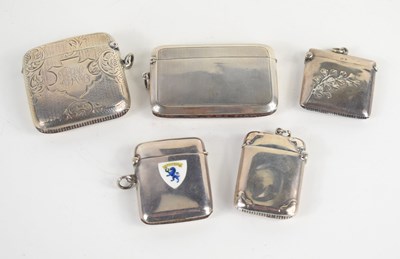 Lot 388 - A group of five Edwardian and later silver...