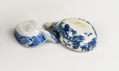 Lot 38 - Two early 19th century blue and white pap...