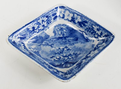 Lot 40 - A 19th century blue and white lozenge form...