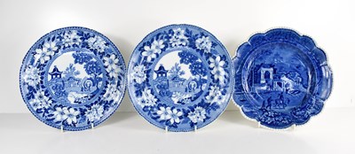 Lot 57 - Three Rogers & Co blue and white 19th century...