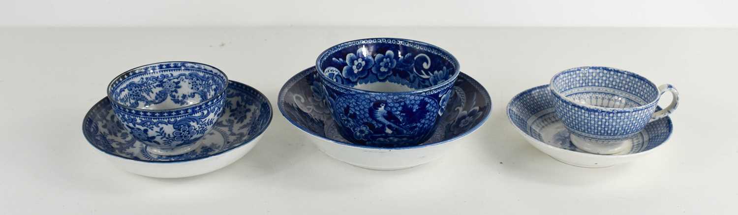 Lot 58 - Three 19th century blue and white pottery,...