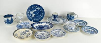 Lot 69 - A selection of 19th century and earlier blue...