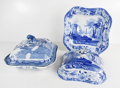 Lot 67 - Two 19th century blue and white pottery...
