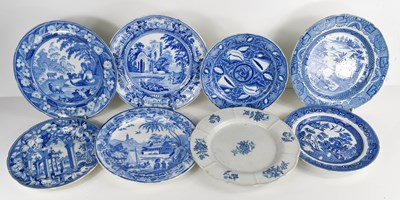 Lot 73 - A selection of 19th century and earlier blue...