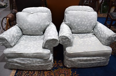 Lot 481 - Two country house style armchairs, with duck...