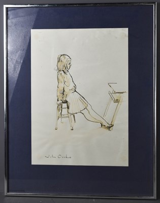 Lot 439 - John Cooke (20th century): young girl seated...