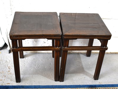 Lot 490 - A pair of Chinese jardiniere stands with...