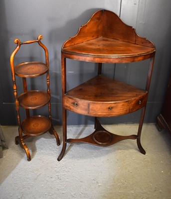 Lot 500 - A 19th century mahogany washstand with shaped...