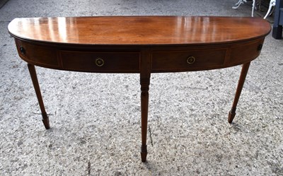 Lot 503 - A Regency mahogany side table of demi-lune...