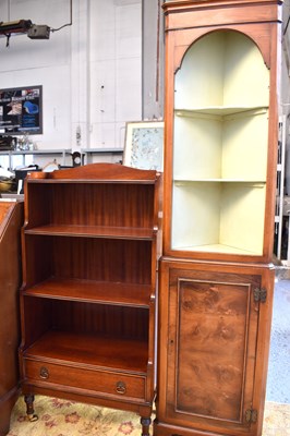 Lot 505 - A 20th century mahogany waterfall bookcase...