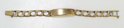 Lot 386 - A 9ct gold identity bracelet, fully hallmarked,...