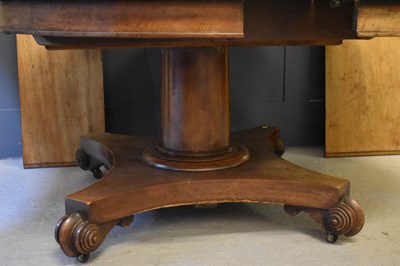 Lot 642 - A Victorian mahogany extending pedastal dining...