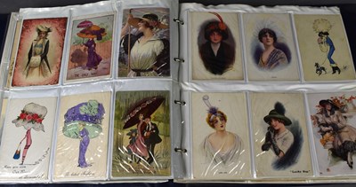 Lot 71 - An album of Edwardian and later postcards to...