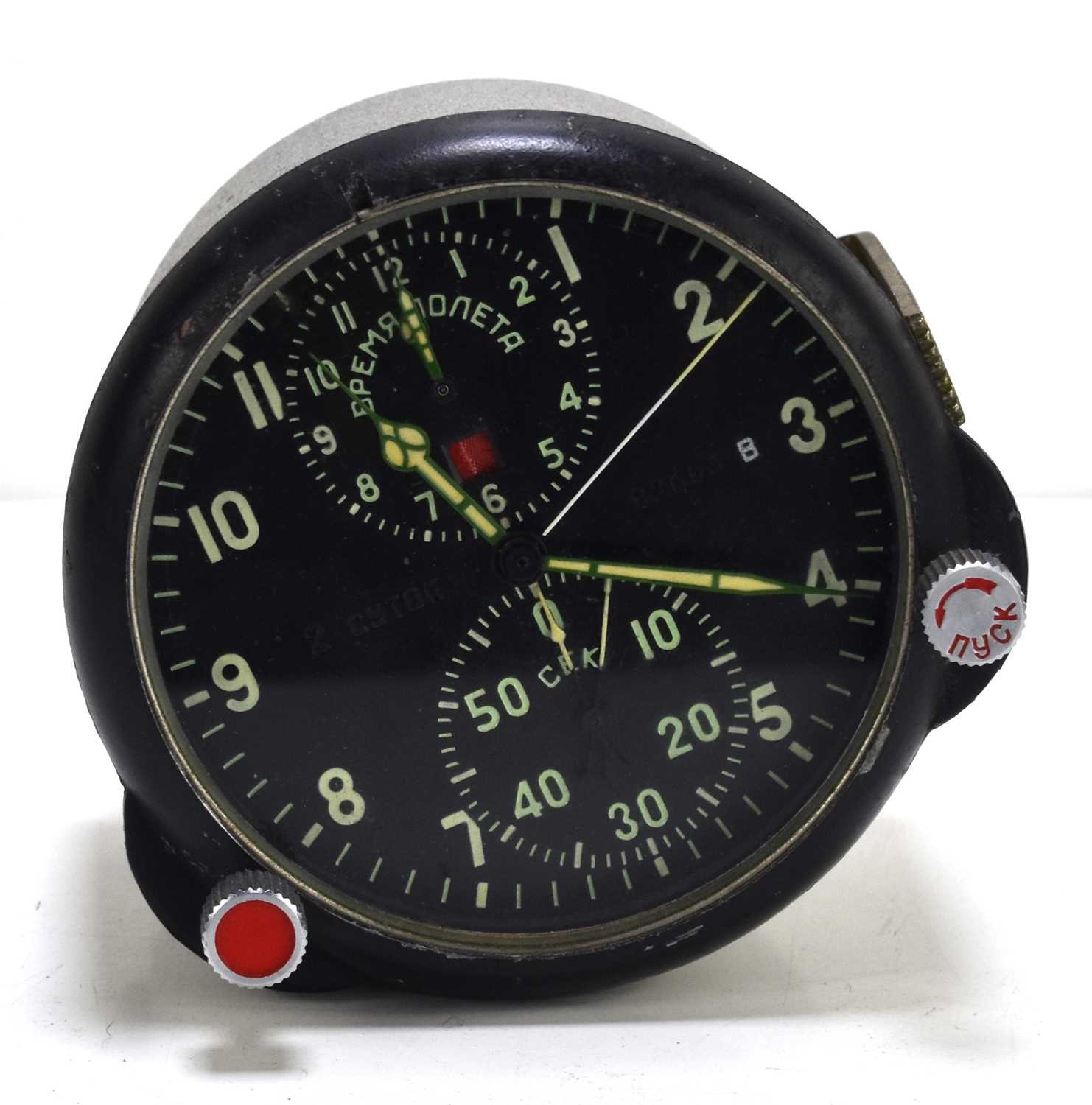 Lot 183 - A vintage Soviet aircraft cockpit stopwatch...