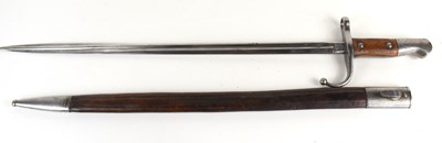 Lot 196 - A Turkish M1903 Mauser bayonet with the steel...