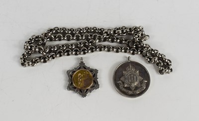 Lot 143 - A silver Gun Club medal / fob and a Team...