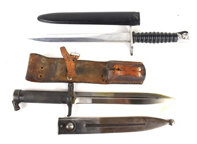 Lot 173 - A Swiss 1896 pattern knife bayonet and...