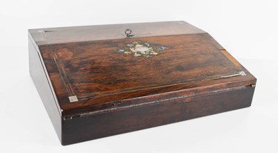 Lot 248 - A 19th century rosewood and mother of pearl...