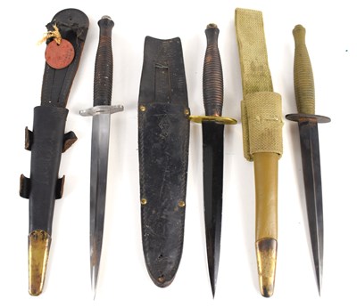 Lot 201 - A WWII Fairbairn Sykes commando knife with...