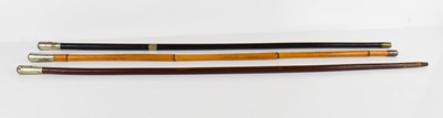 Lot 220 - Three antique military swagger sticks: Canada...