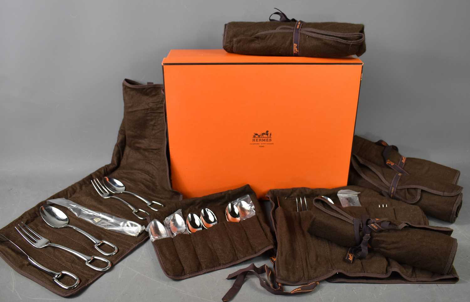 Lot 480 A Hermes Atalier cutlery set, comprising six