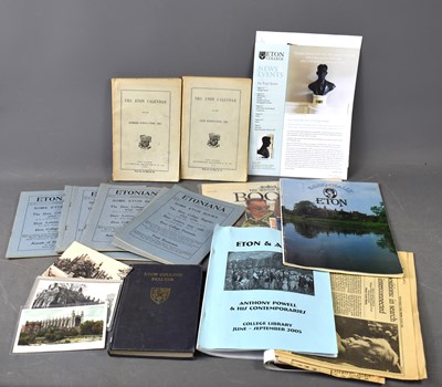 Lot 50a - A group of Etonian ephemera from the time that...