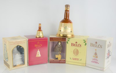 Lot 378 - A group of five Bell's Whisky decanters, all...