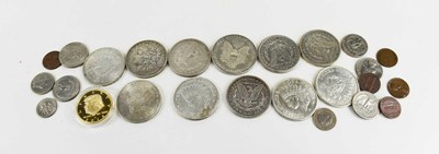 Lot 330 - A group of American silver dollars and other...