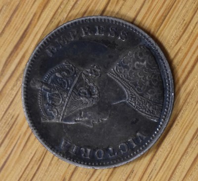 Lot 364 - A group of coins to include a silver 1878...