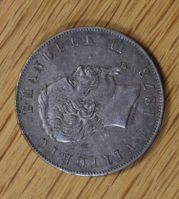 Lot 364 - A group of coins to include a silver 1878...