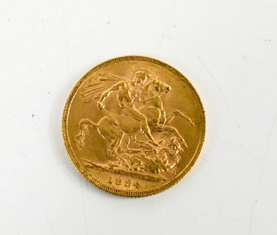 Lot 355 - A Queen Victoria full gold sovereign, dated 1884.