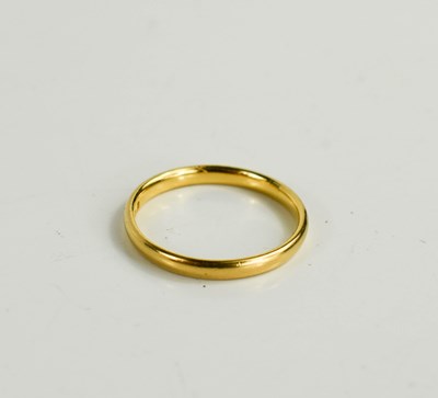 Lot 226 - A 22ct gold wedding band, size L, 2.05g