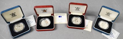 Lot 322 - Four silver proof crowns, comprising of two...