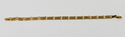 Lot 60 - A 9ct gold flat chain link bracelet,...