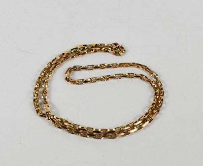 Lot 232 - A 9ct gold chain link necklace, with crab claw...