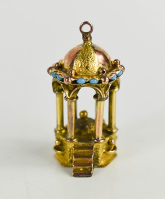 Lot 23 - A 19th century yellow and rose gold charm, in...