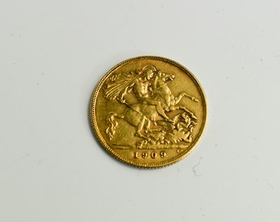 Lot 340 - An Edward VII gold half sovereign, dated 1909.