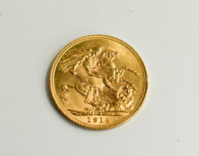 Lot 343 - A George V gold full sovereign, dated 1914.