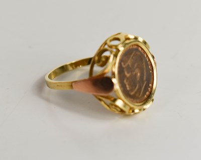 Lot 22 - A 14ct gold ring set with a gold John F...