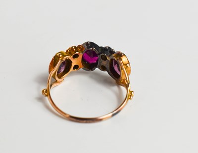 Lot 48 - A 19th century gold (unmarked) and paste ring,...