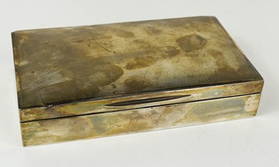 Lot 455 - A silver cigar case, with machine engraved...